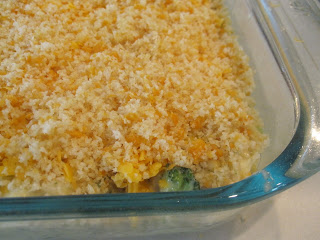 This cheesy and delicious casserole is baked with chicken, broccoli, rice and lots of cheese. Life-in-the-Lofthouse.com
