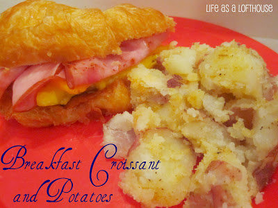 Breakfast Croissant and Potatoes