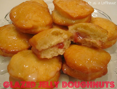 Glazed Jelly Doughnuts