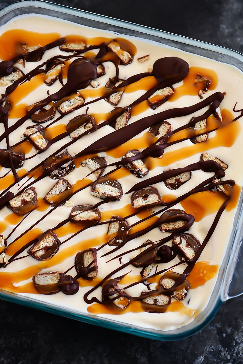 Ice Cream Cake with Twix Bars