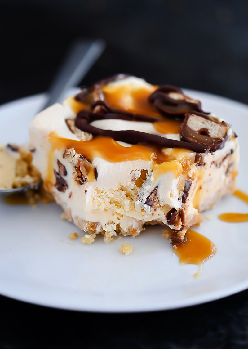 Ice Cream Cake with Twix Bars
