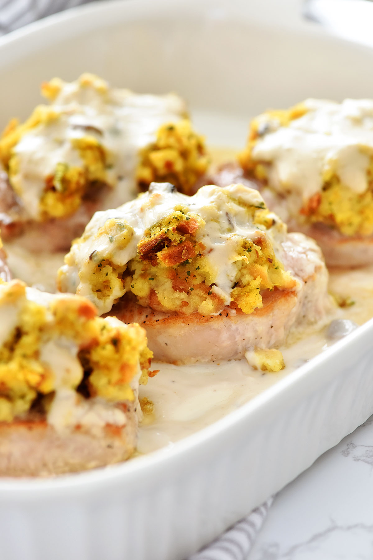 Stuffing Topped Pork Chops
