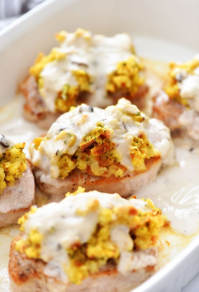 Stuffing Topped Pork Chops