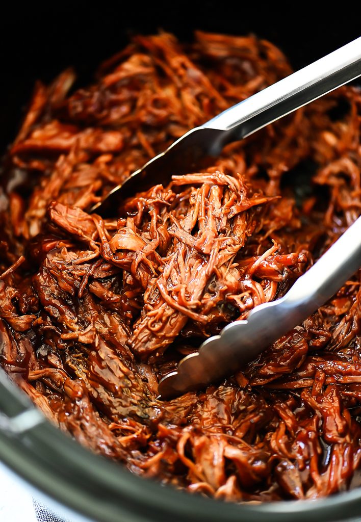 Sweet BBQ Beef sandwiches are delicious shredded beef with a sweet and savor BBQ flavor stuffed between two hamburger buns.