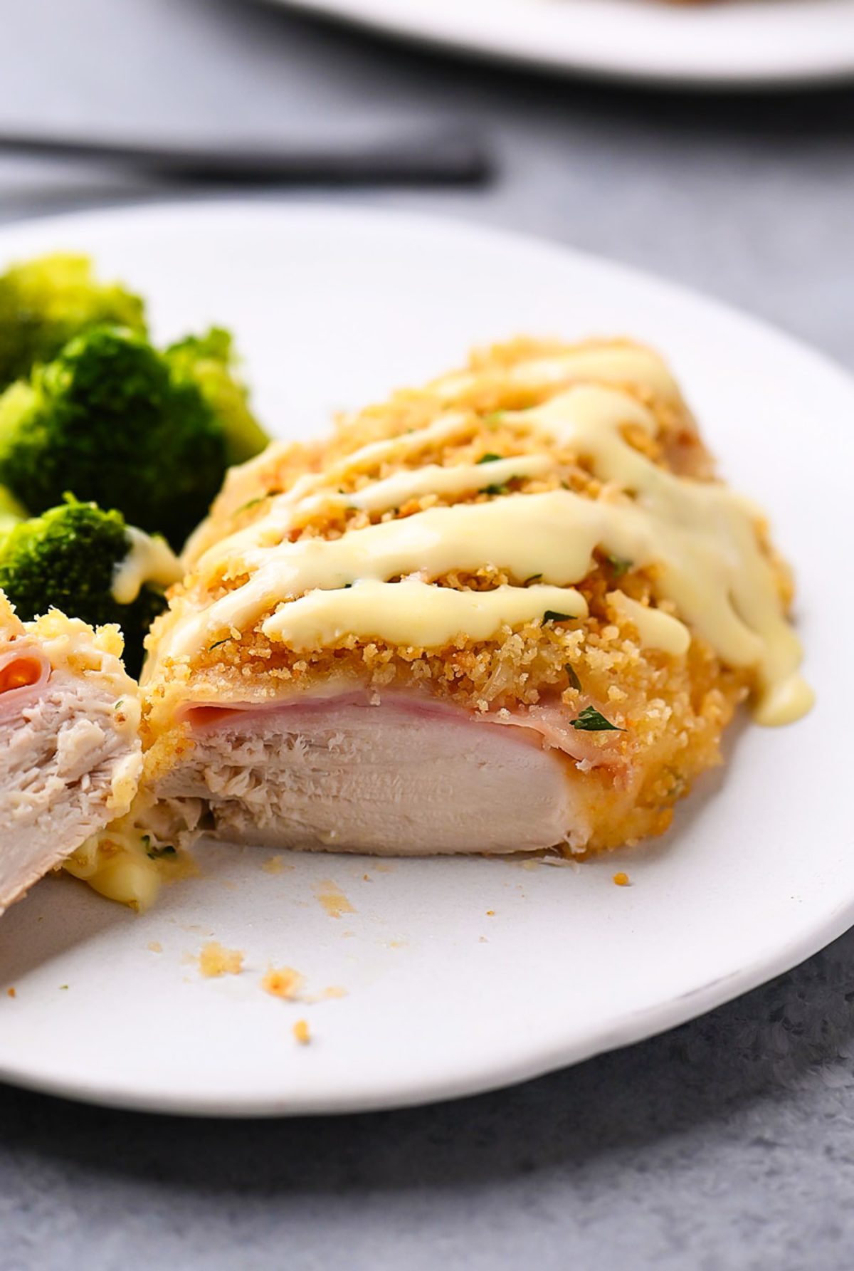 Easy Chicken Cordon Bleu with Parmesan-Dijon Cream Sauce
