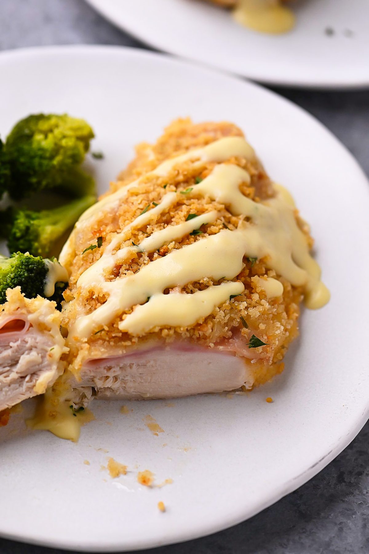 Easy Chicken Cordon Bleu with Parmesan-Dijon Cream Sauce