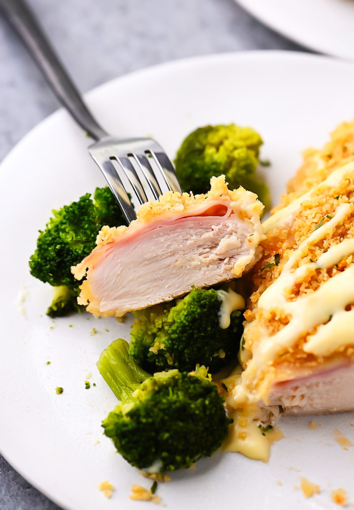 Easy Chicken Cordon Bleu with Parmesan-Dijon Cream Sauce
