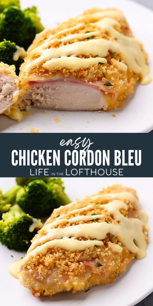 Easy Chicken Cordon Bleu with Parmesan-Dijon Cream Sauce