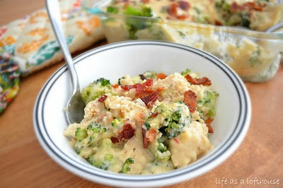 Cheesy Chicken, Bacon, and Broccoli Rice Casserole