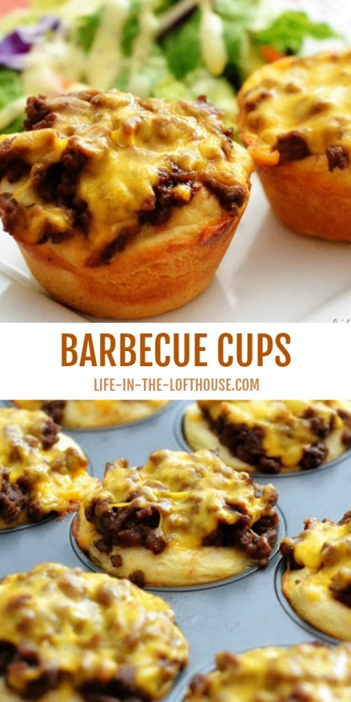 These Barbecue Cups are filled with ground beef, barbecue sauce and cheddar cheese&nbsp;baked over&nbsp;biscuit dough. Life-in-the-Lofthouse.com