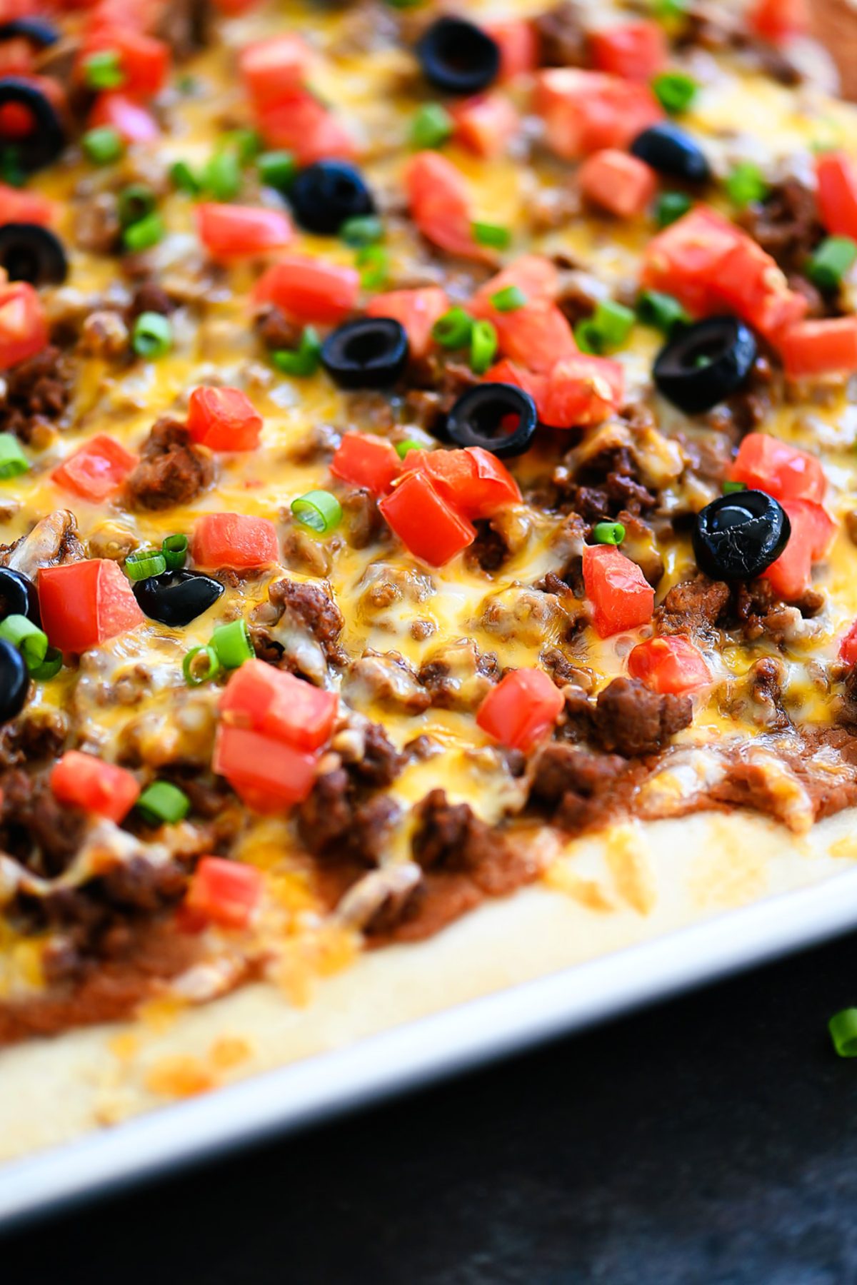 Taco flavored pizza