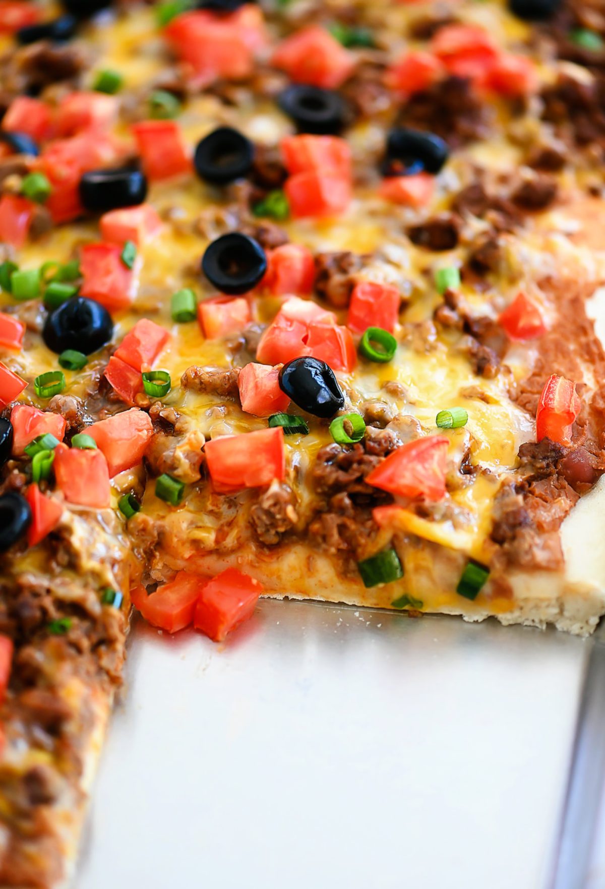 Taco flavored pizza