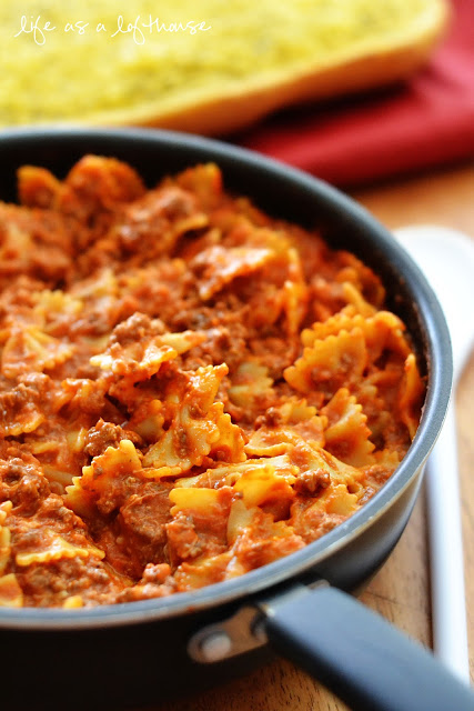 Bowtie Skillet Lasagna
