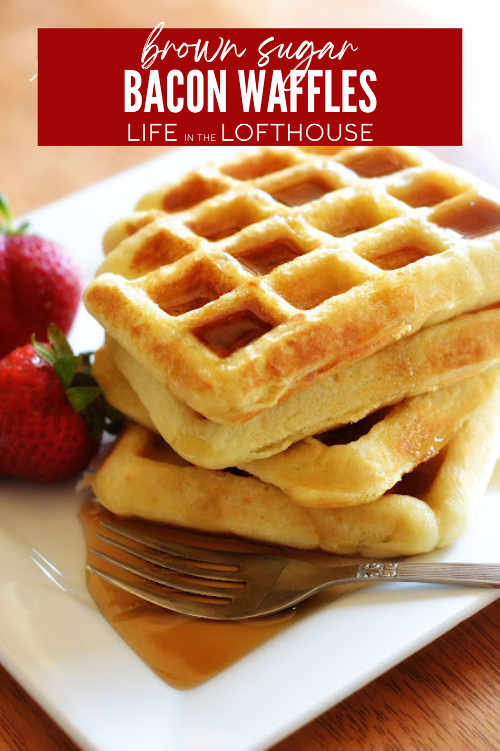 Brown Sugar Bacon Waffles Pinterest Pin