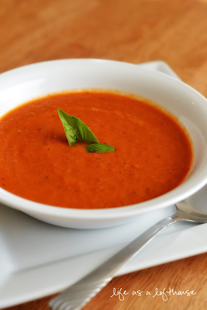 Tomato Basil Soup and Grilled Mozzarella Sandwiches