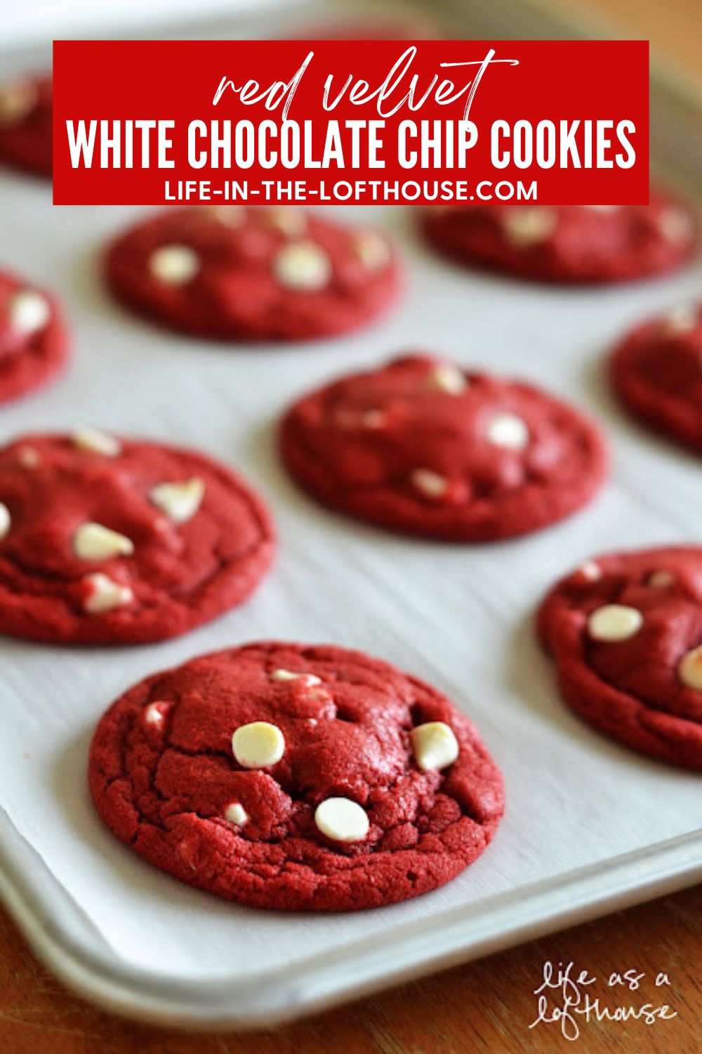Red Velvet Cookies with white chocolate