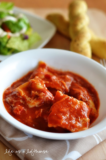 Crock Pot Cheesy Ravioli
