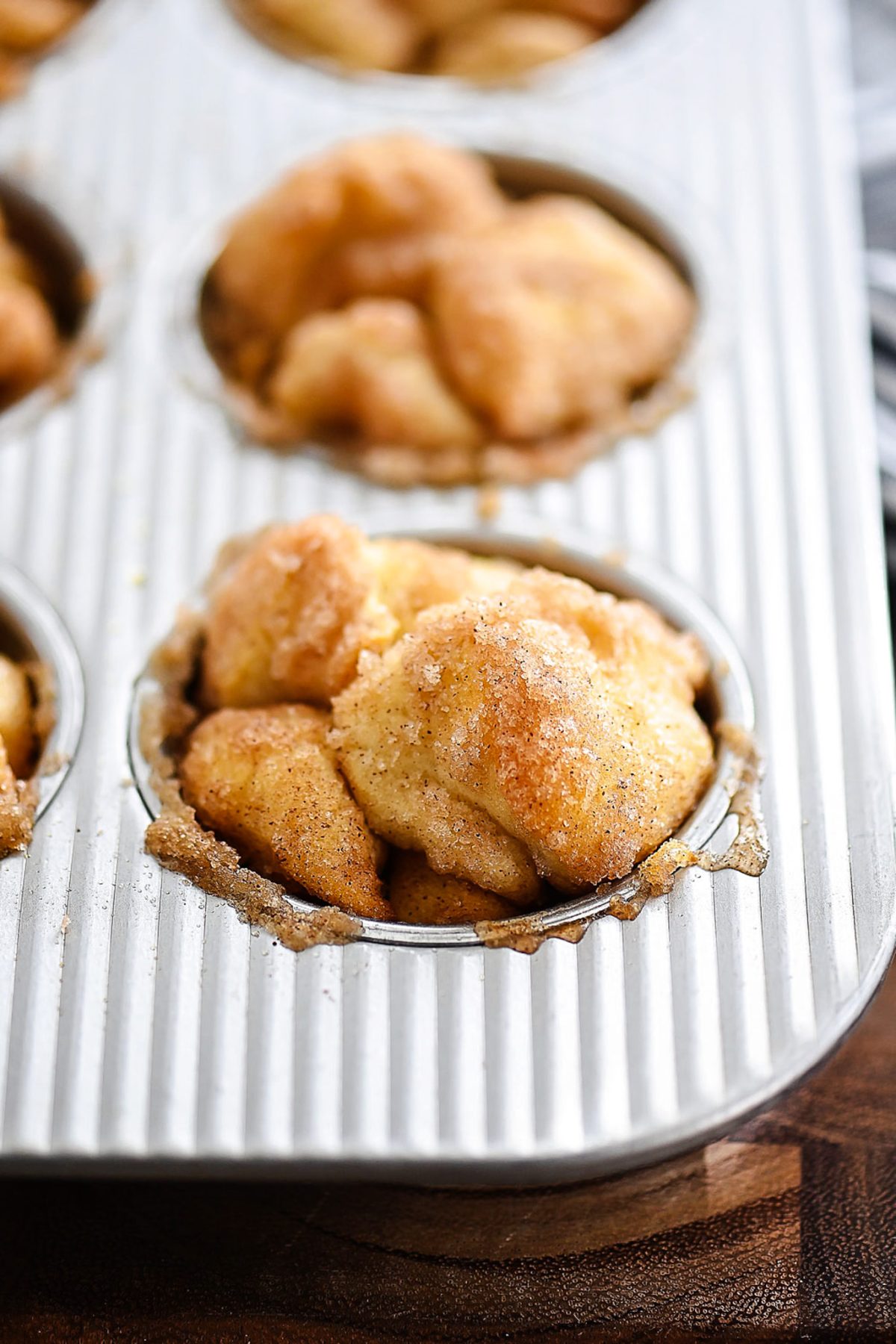 Mini Monkey Breads with Cinnamon and Sugar