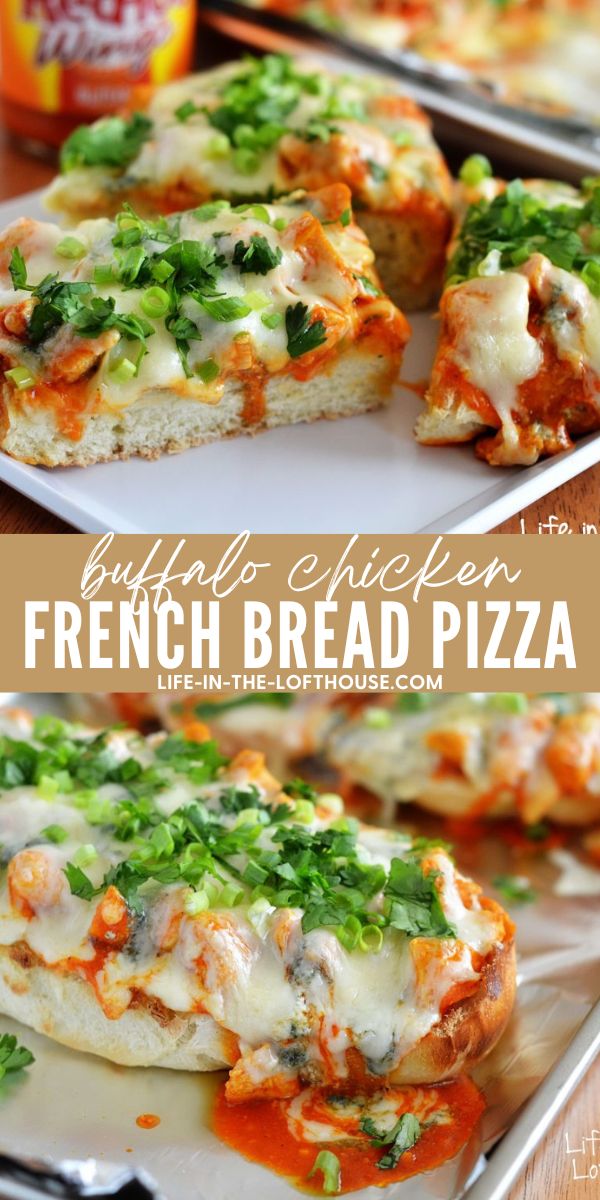Buffalo Chicken Ranch French Bread Pizza