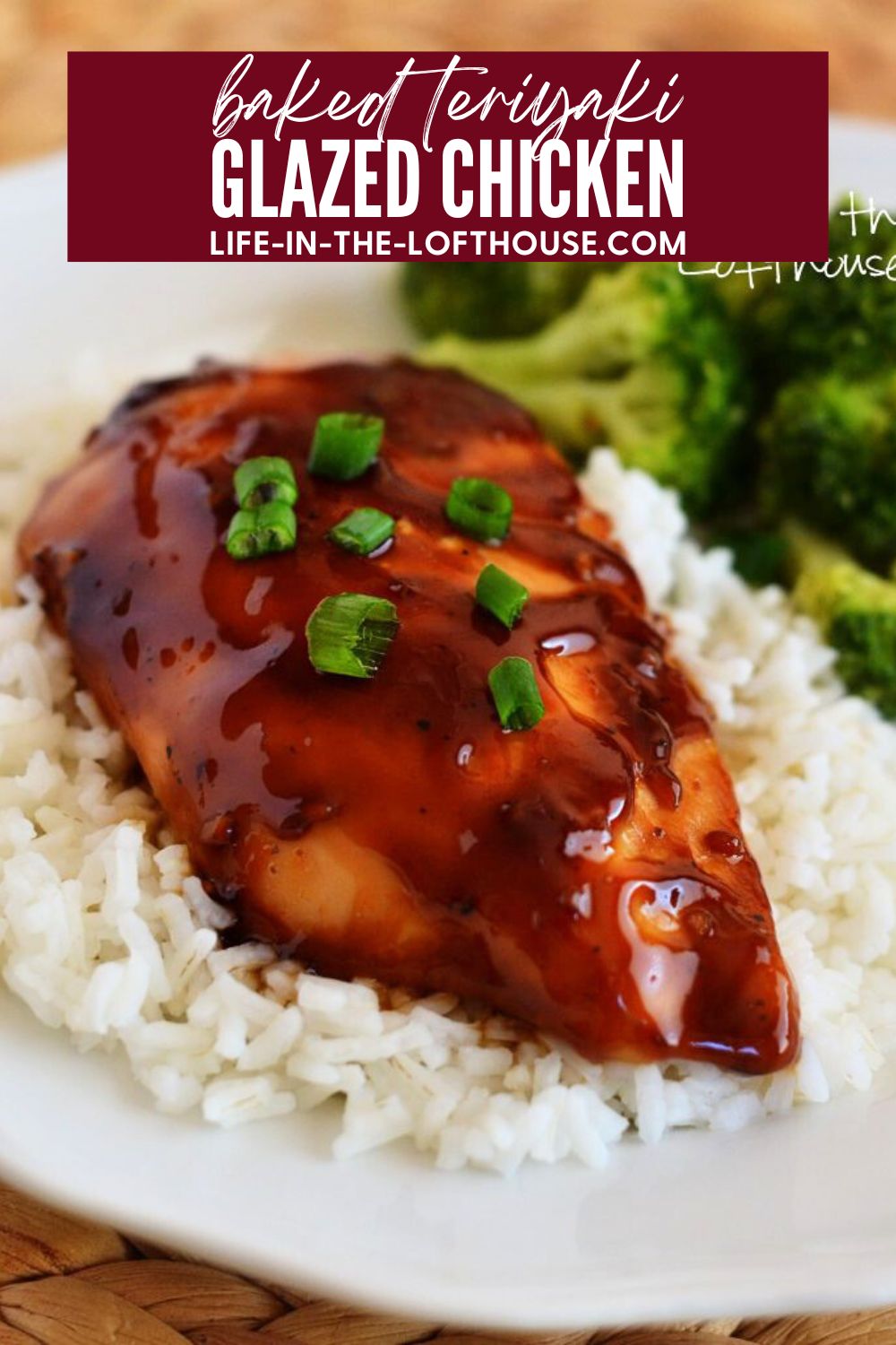 Chicken breasts are baked in a homemade teriyaki glaze.