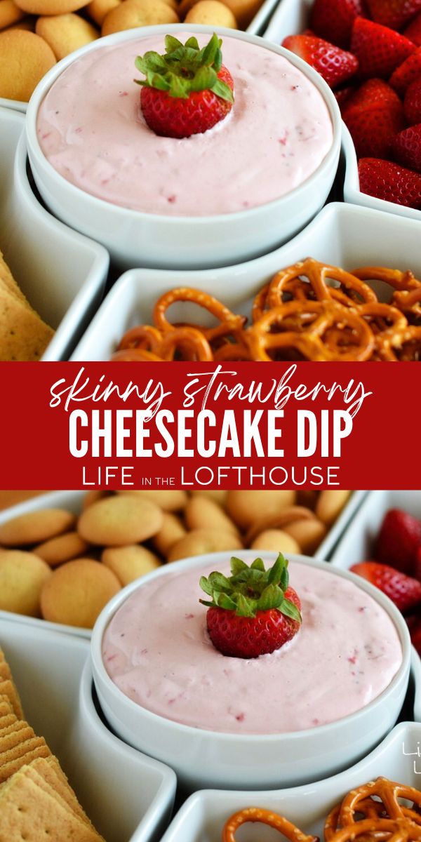 Skinny Strawberry Cheesecake Dip