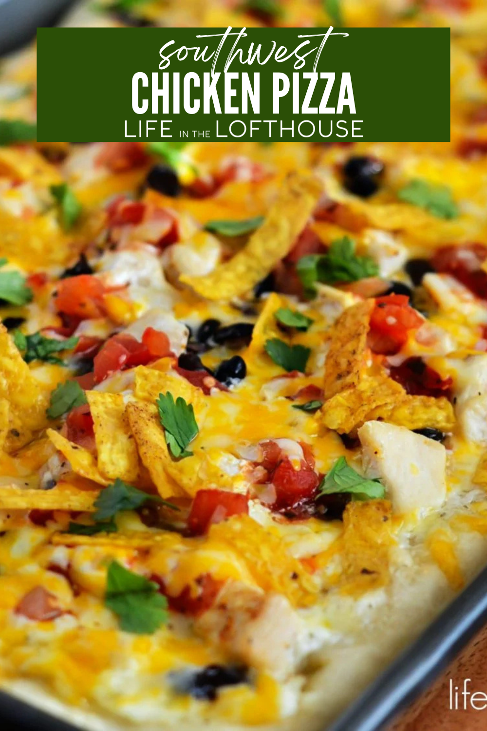 Southwest Chicken Pizza Pinterest Pin