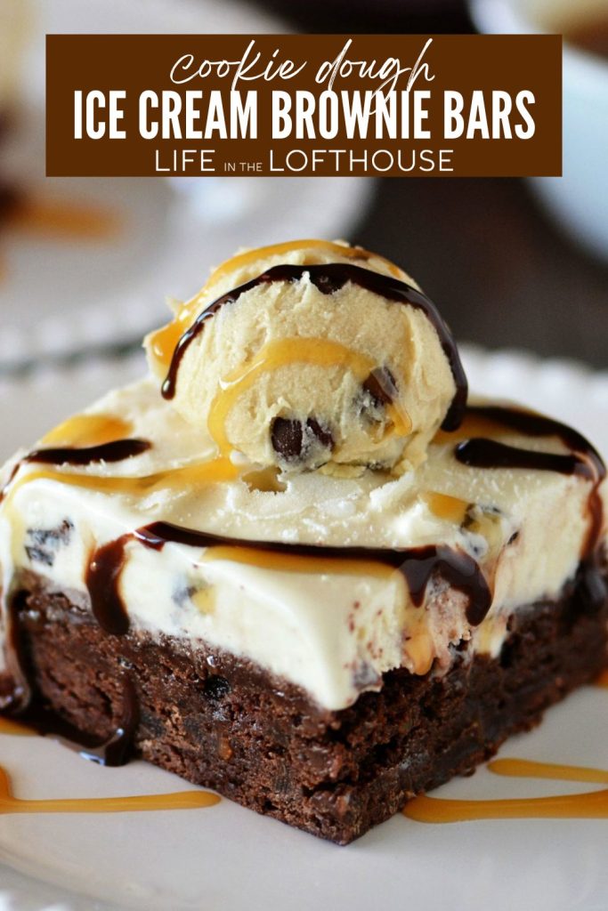 Cookie Dough Ice Cream Brownie Bars