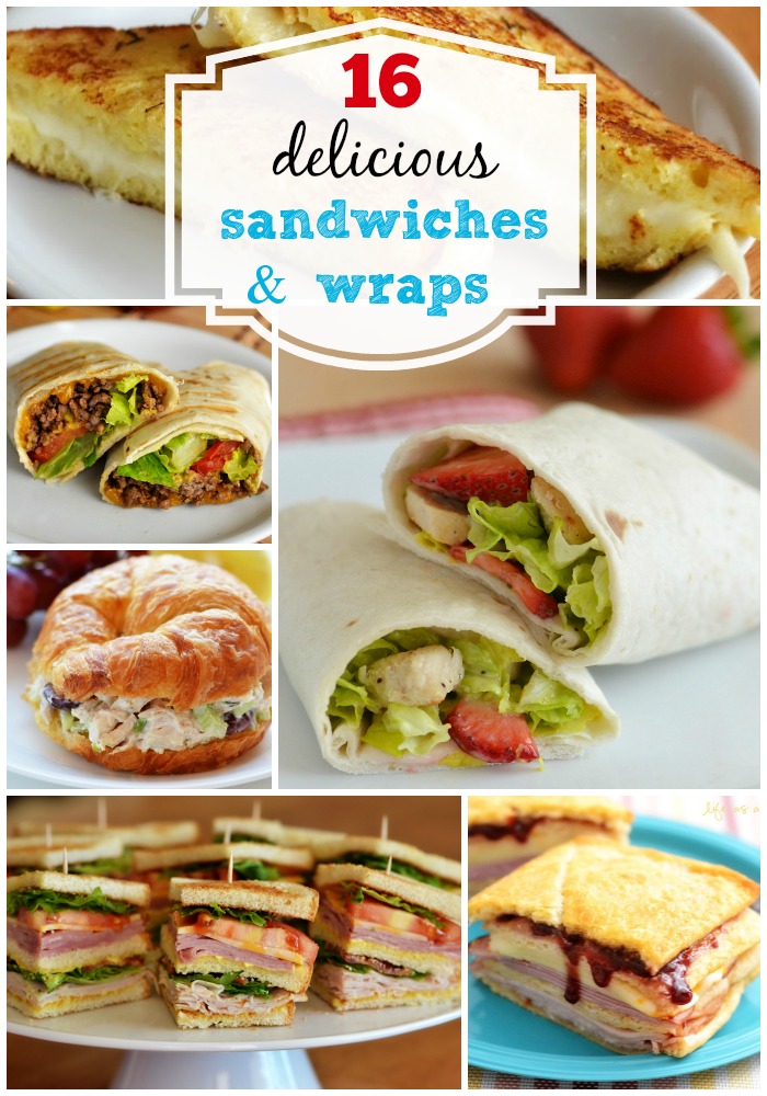 Menu Plan Monday ~16 Delicious Sandwiches and Wraps