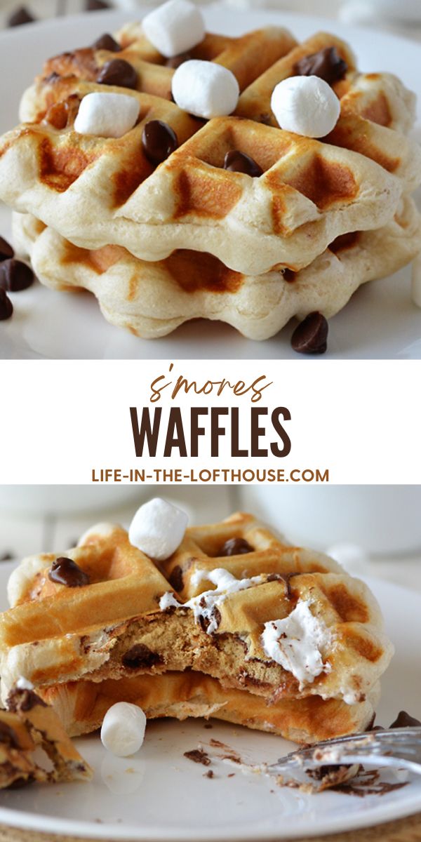 S'mores waffles are made with Pillsbury biscuits that are stuffed with graham crackers, marshmallows and chocolate. Life-in-the-Lofthouse.com