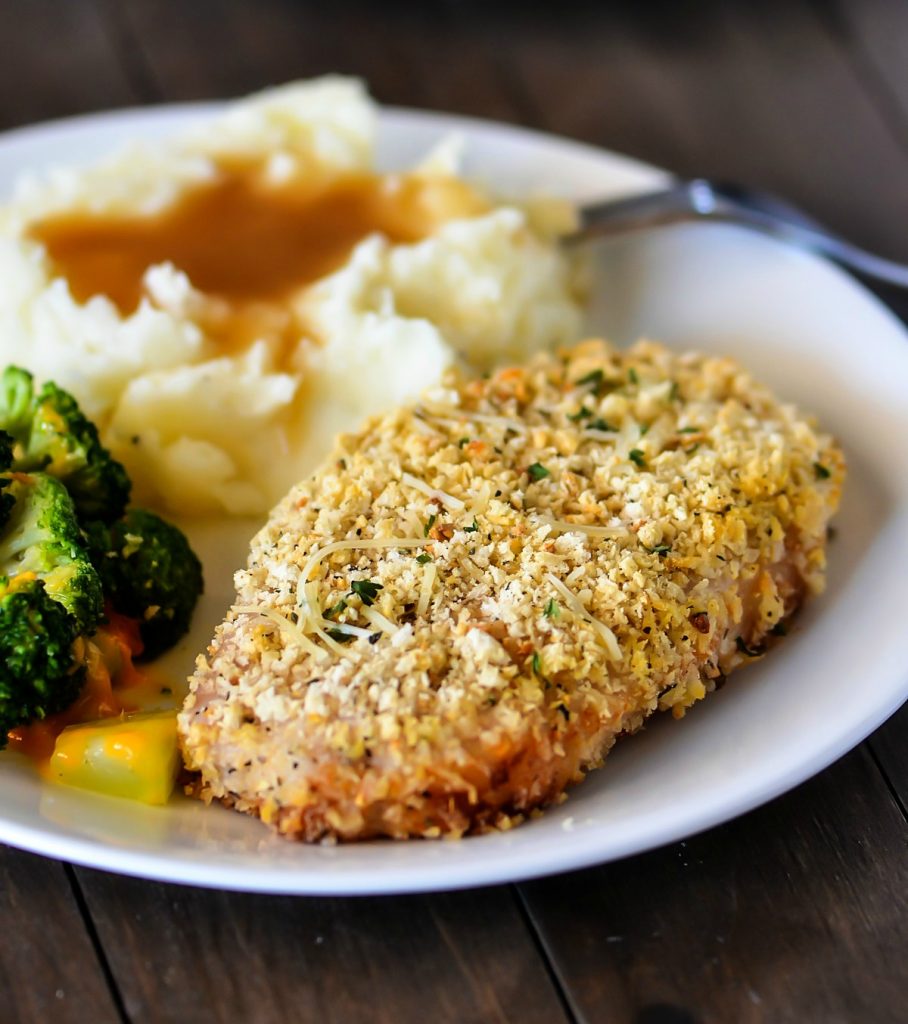 Baked parmesan pork chops