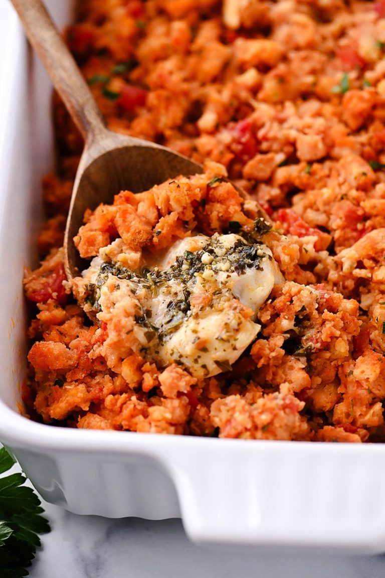 Cheesy Italian Chicken Stuffing Bake