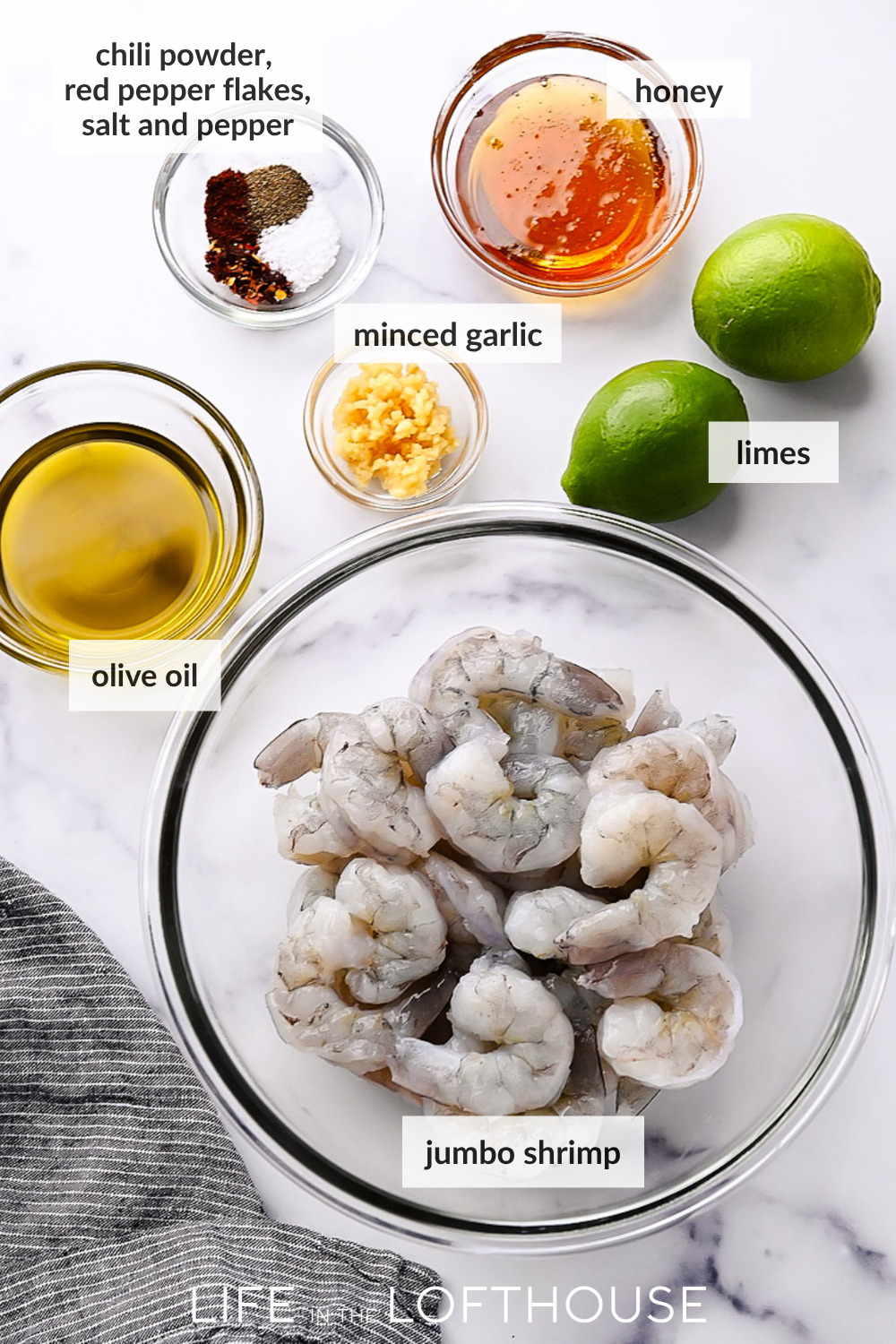 Juicy, marinated shrimp in a tangy honey-lime sauce are nestled in crunchy tortilla scoops and topped with smooth avocado, cool sour cream, and vibrant fresh salsa.