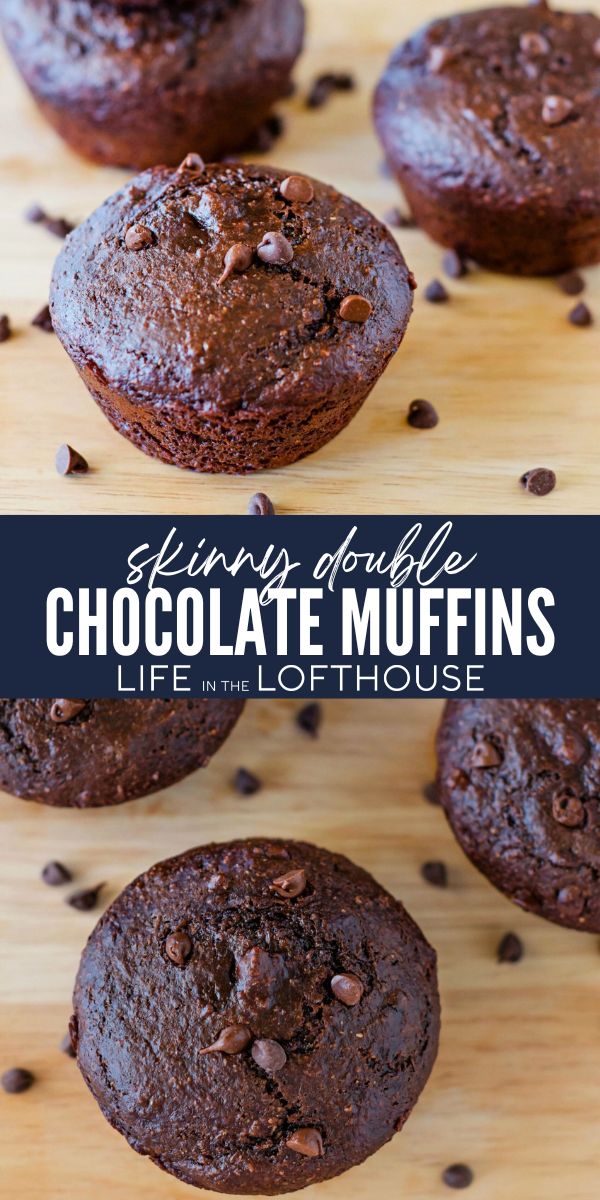Skinny Double Chocolate Muffins