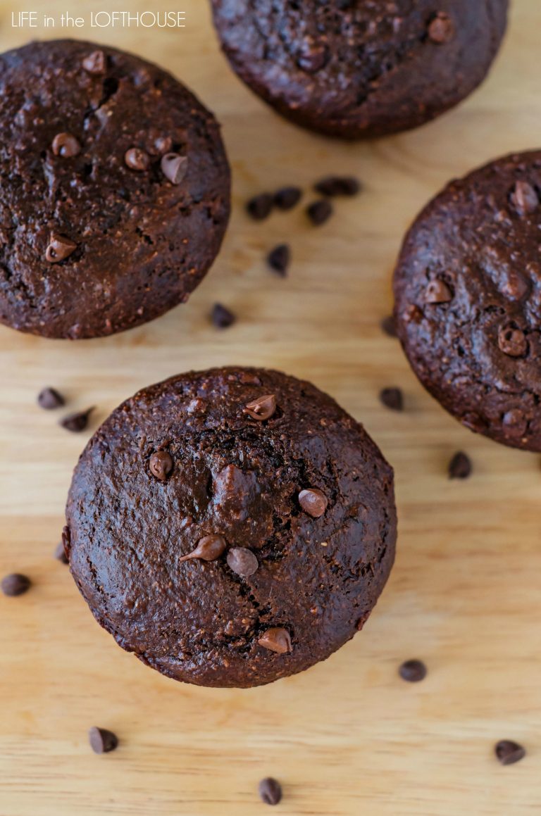 Skinny Double Chocolate Muffins
