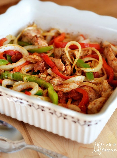Oven Baked Chicken Fajitas