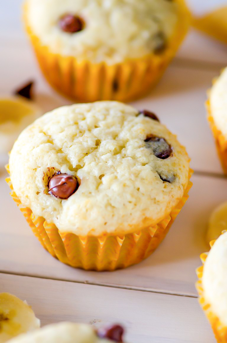 Banana Muffins with Chocolate Chips