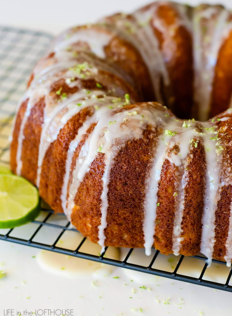 This Key Lime Bundt Cake is a moist cake with perfect lime flavor and a sweet glaze. Life-in-the-Lofthouse.com