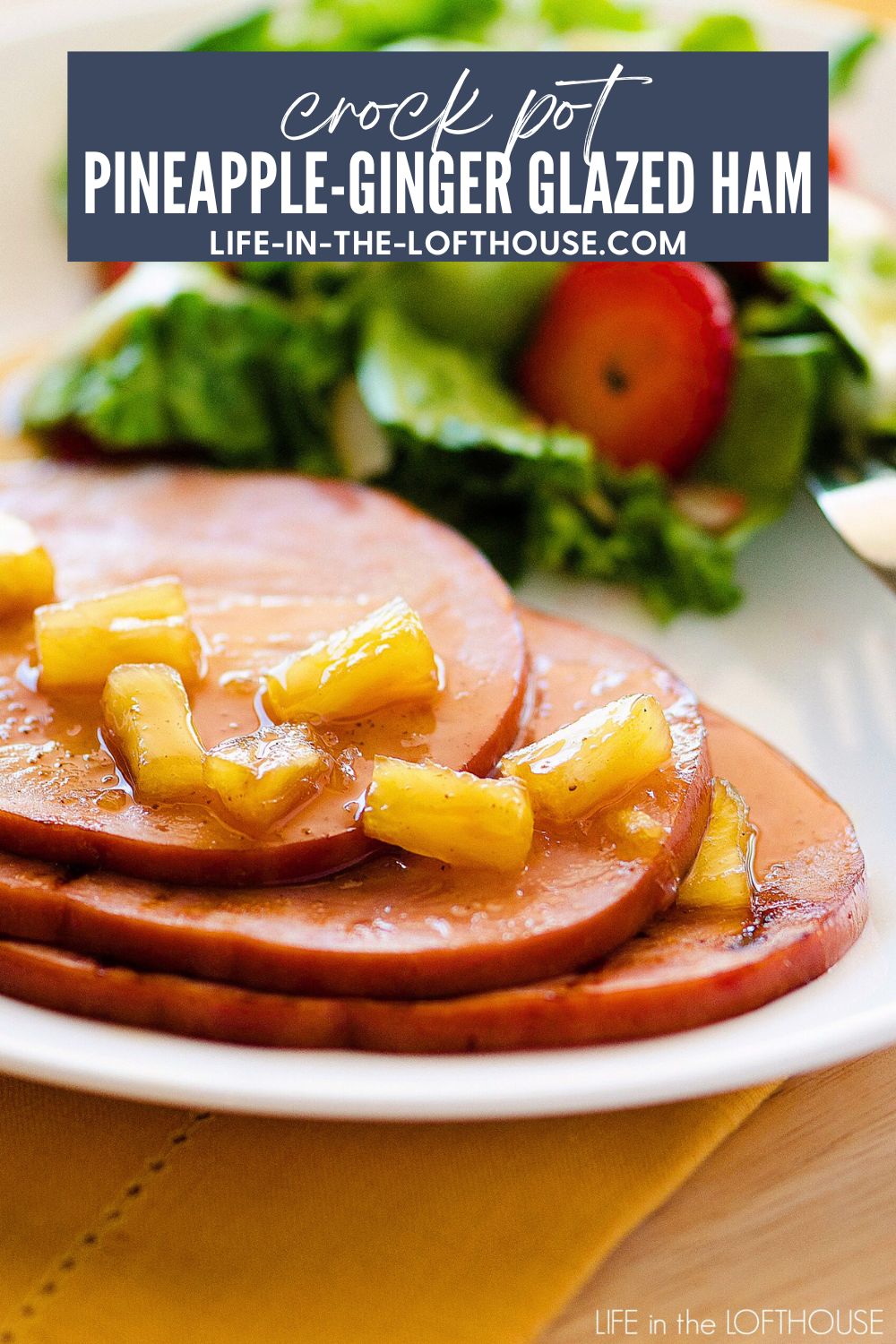Crock Pot Pineapple-Ginger Glazed Ham