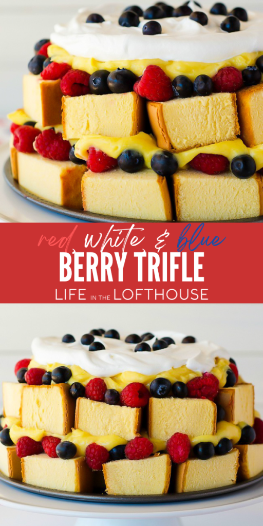 Red, White, & Blue Berry Trifle