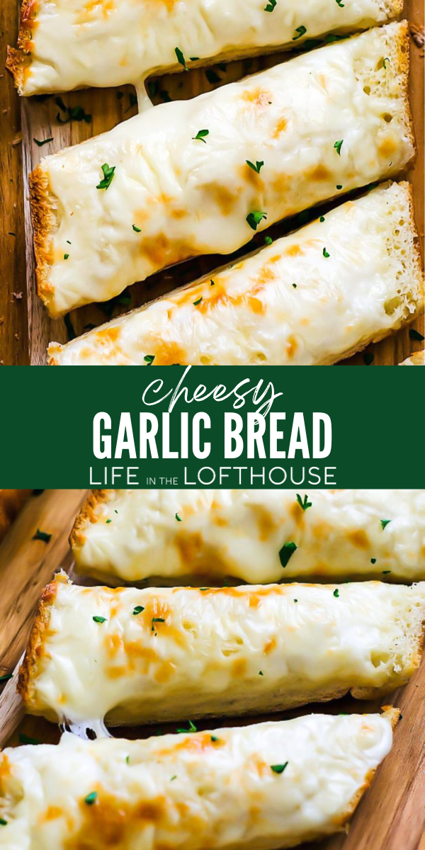 Cheesy Garlic Bread Pinterest Pin