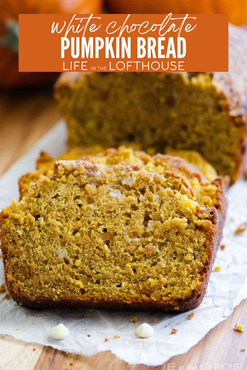 Make this fall season a whole lot yummier with my White Chocolate Pumpkin Bread! The streusel topping makes it even more delicious!