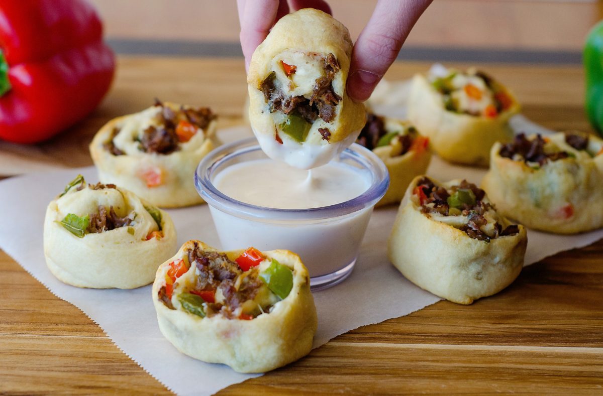 Cheese Steak Pinwheels