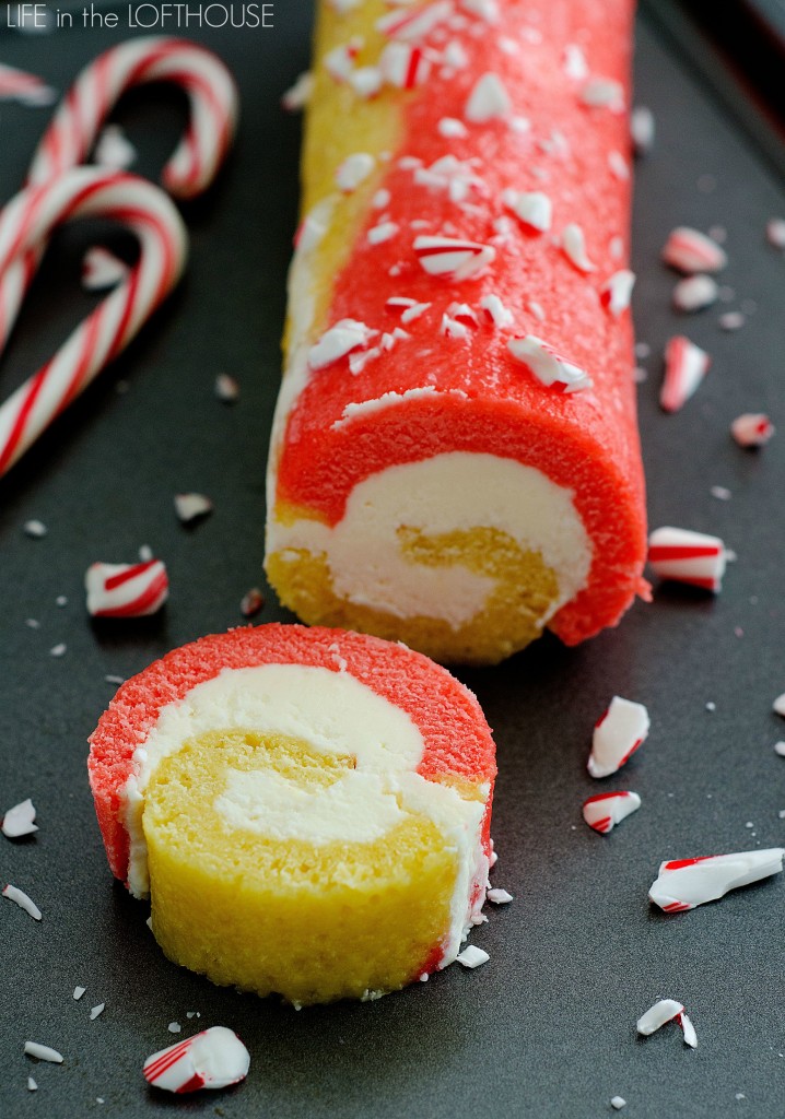 Candy Cane Cake Roll