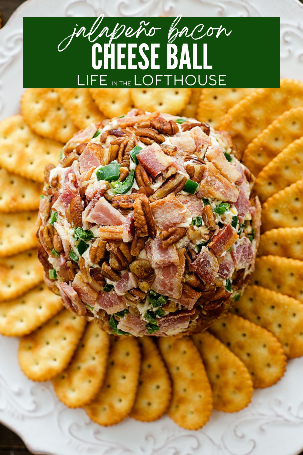 Jalapeño Bacon Cheese Ball Pinterest Pin