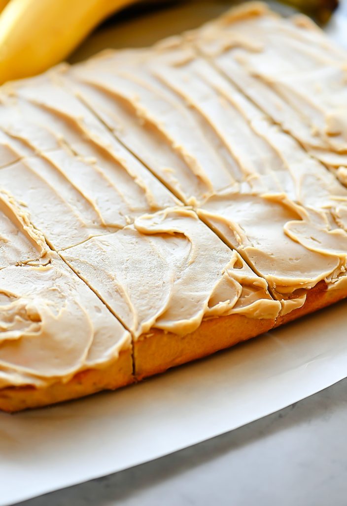 Banana Blondies are a sweet and delicious dessert with banana flavor and a rich browned butter frosting. Life-in-the-Lofthouse.com