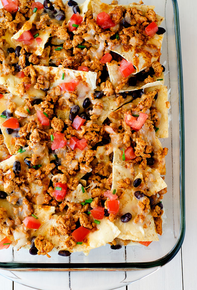 Smoky chicken nachos