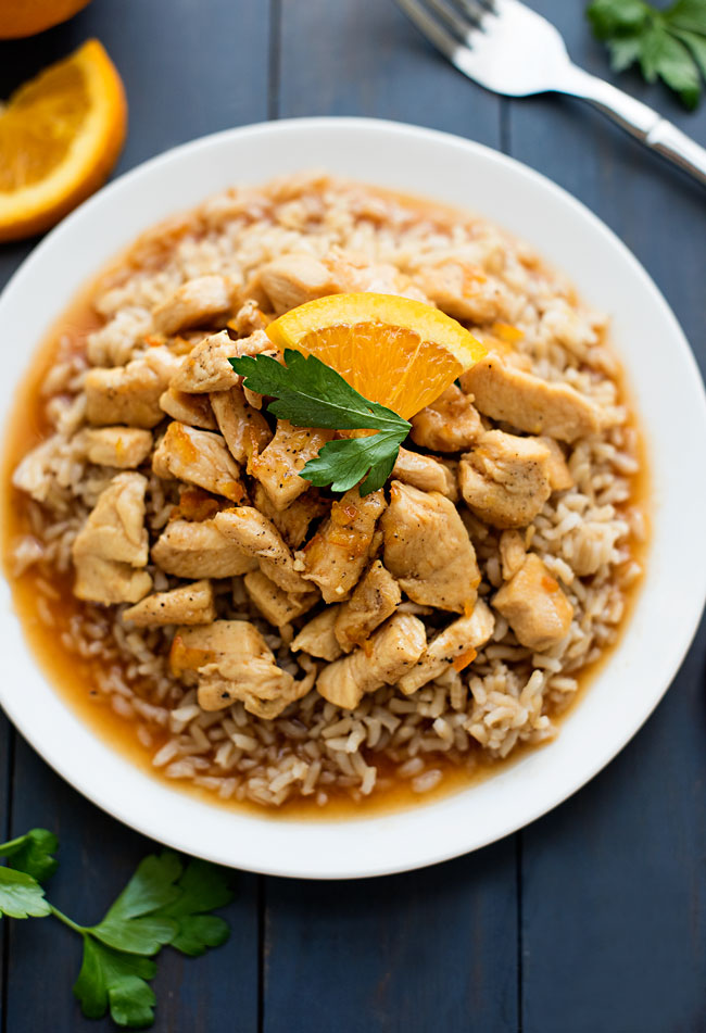 Skinny orange chicken is delicious chicken without the breading covered in a flavorful orange sauce. Life-in-the-Lofthouse.com