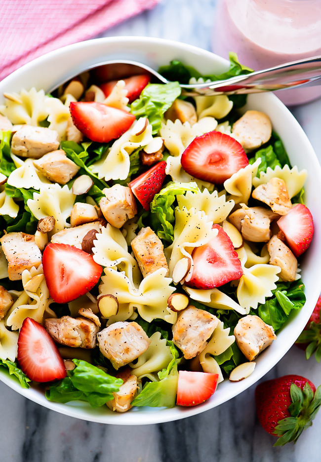 Strawberry Chicken Pasta Salad