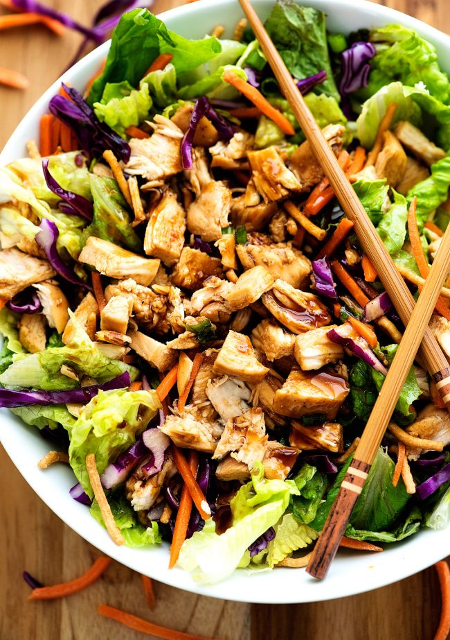 Chinese Chicken Salad is loaded with veggies, grilled chicken and lots of flavor!