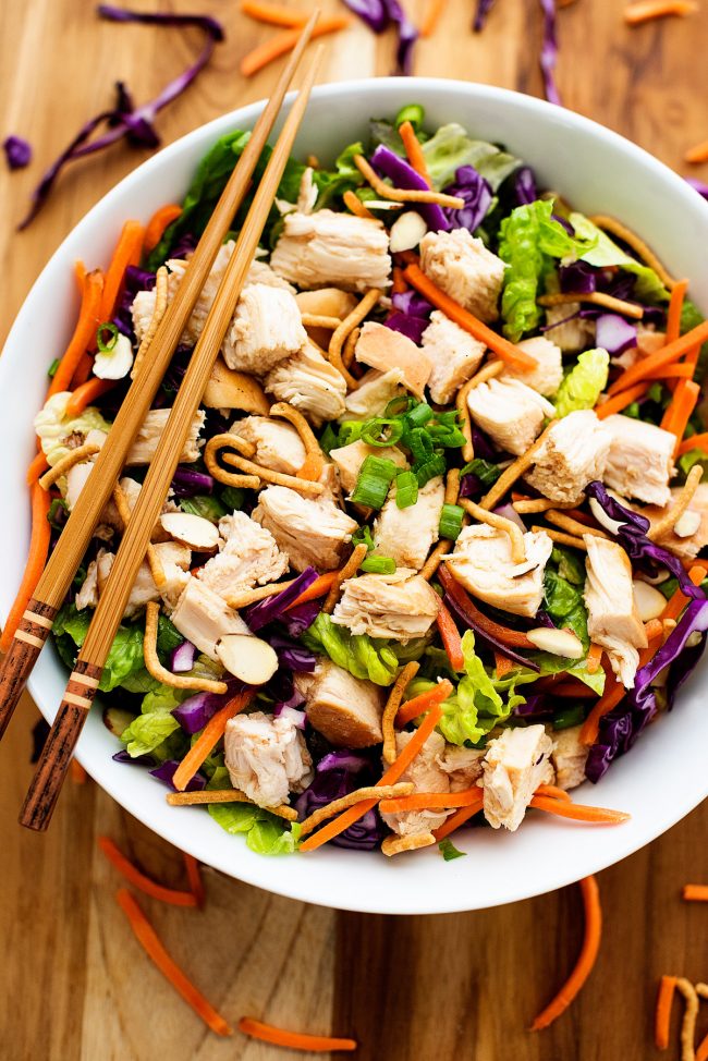 Chinese Chicken Salad is loaded with veggies, grilled chicken and lots of flavor!